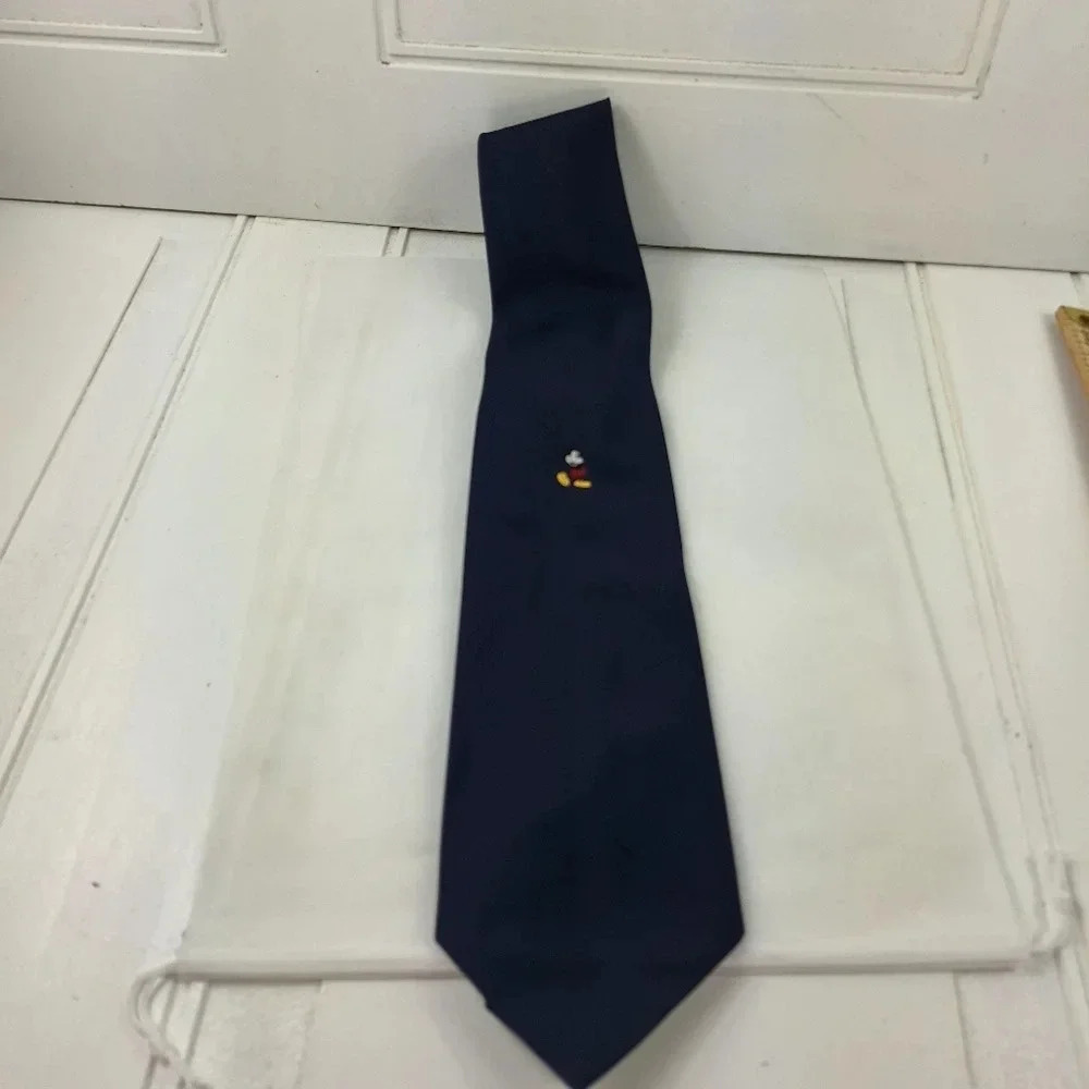Disney Mickey Mouse Dark Blue Adjustable Mens Tie Retro - Picture 3 of 7
